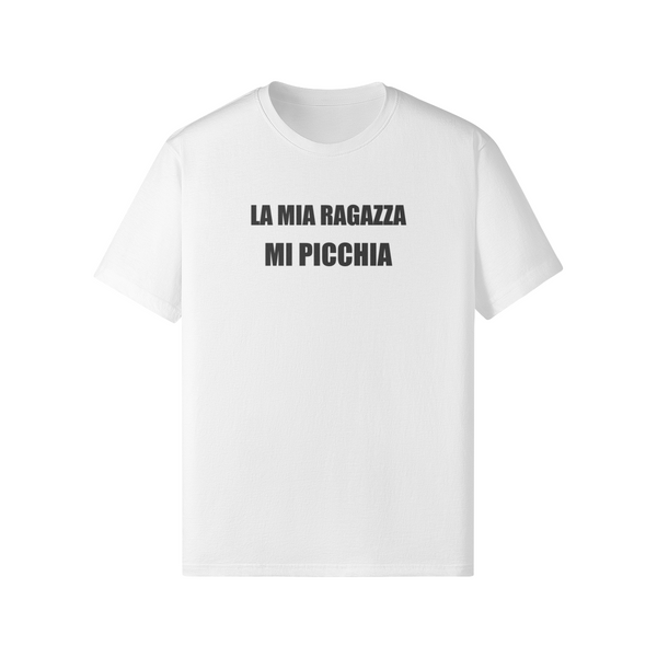La mia ragazza mi picchia – T-shirt bianca